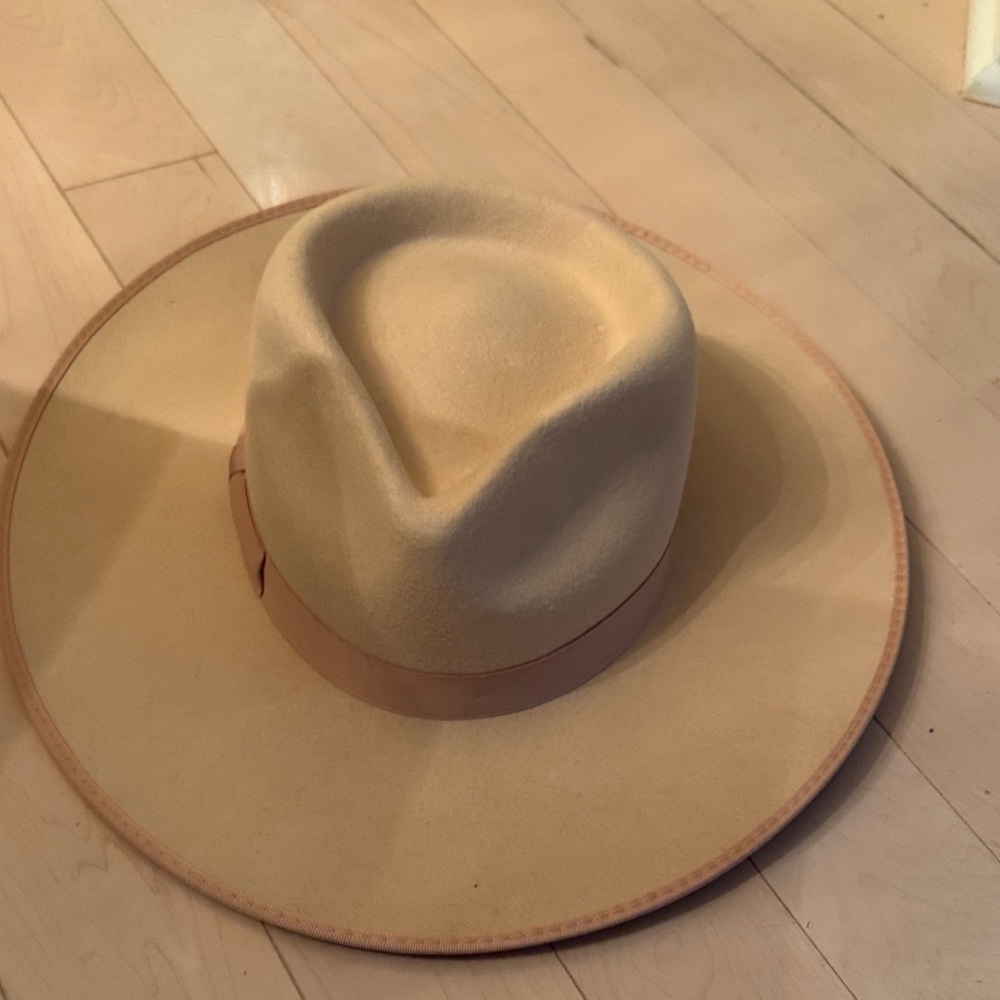 Lack Of Color Cream Wide-Brim Hat